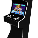 Borne d’arcade R-LEVEL noire avec écran et commandes pour deux joueurs