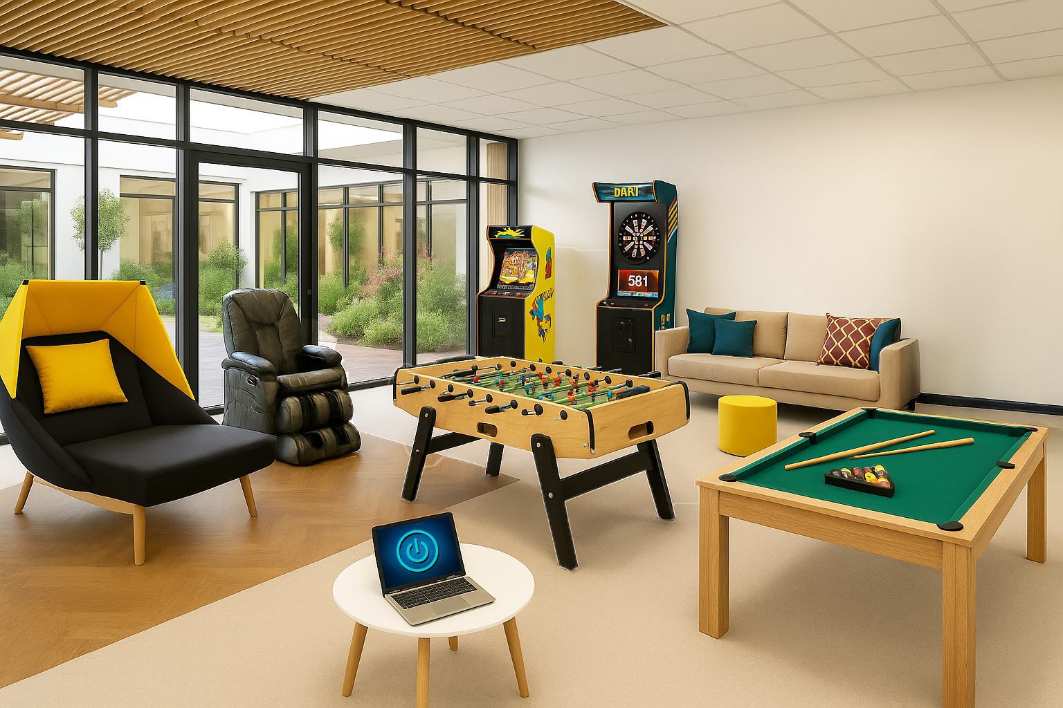 Salle de pause interactive